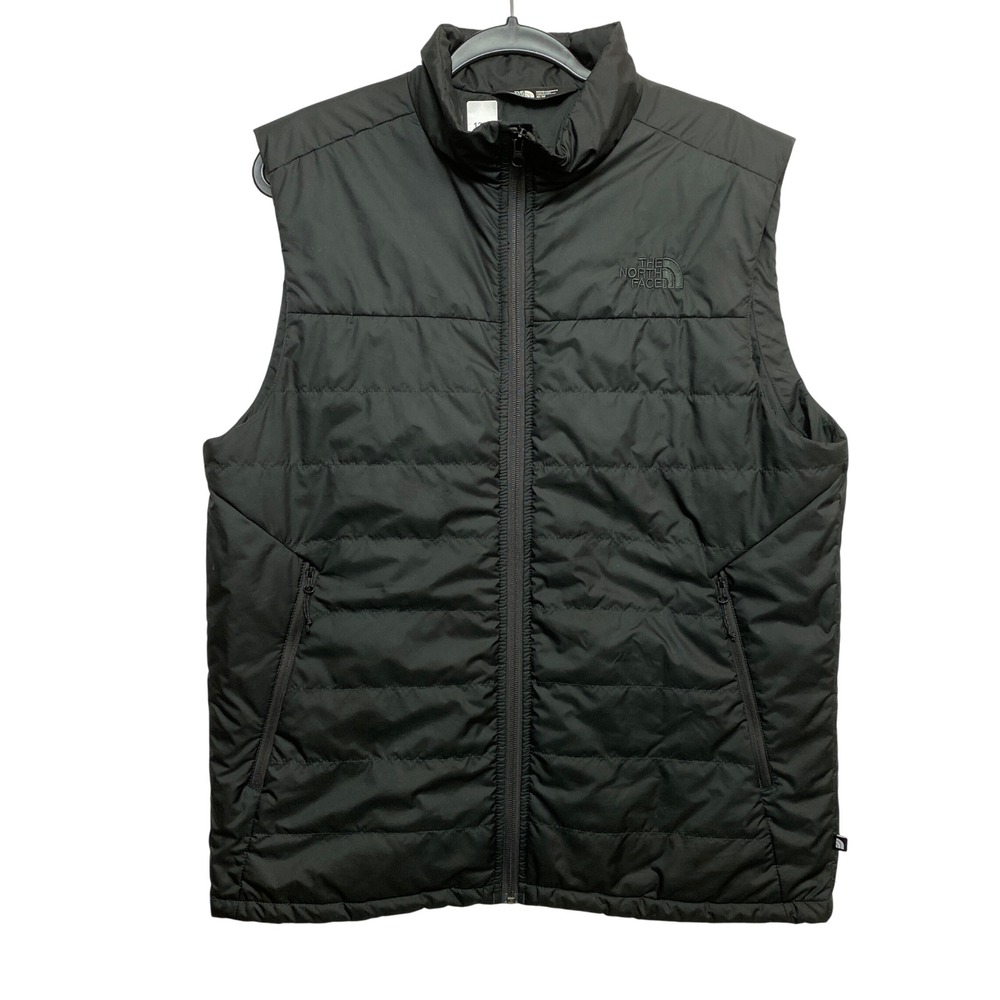 The North Face Puffer Vest Mens Medium Black Quilted Full Zip Gilet Outerwear